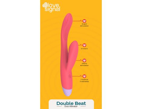 Wibrator króliczek Double Beat Dream Toys silikonowy USB - 8