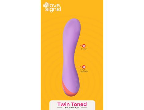 Wibrator silikonowy Twin Toned Dream Toys USB 19 cm - 10