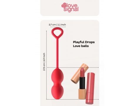 Kulki miłosne Playful Drops Dream Toys silikonowe 17,5 cm