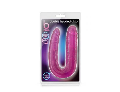 B YOURS DOUBLE HEADED DILDO PINK - 3