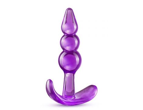 Korek analny potrójny koralik Blush B Yours fioletowy TPE - 3