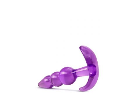 Korek analny potrójny koralik Blush B Yours fioletowy TPE - 2
