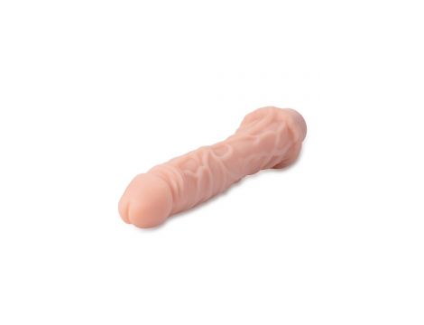 DR. SKIN SILICONE DR. RICHARD 9 INCH VIBRATING DILDO BEIGE - 2