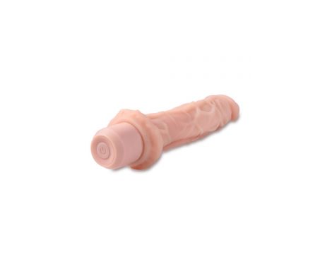 DR. SKIN SILICONE DR. RICHARD 9 INCH VIBRATING DILDO BEIGE - 4