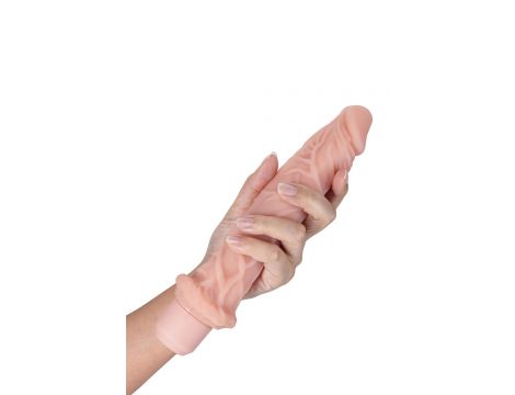 DR. SKIN SILICONE DR. RICHARD 9 INCH VIBRATING DILDO BEIGE - 5