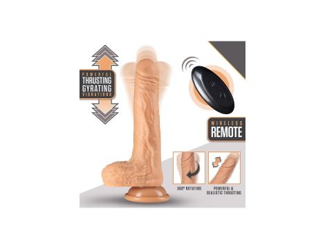DR. SKIN SILICONE DR. GREY 7 INCH THRUSTING DILDO VANILLA - 2