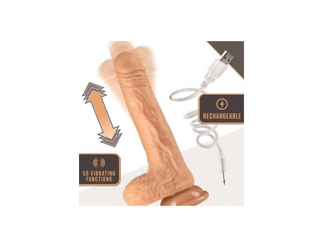 DR. SKIN SILICONE DR. GREY 7 INCH THRUSTING DILDO VANILLA - 3