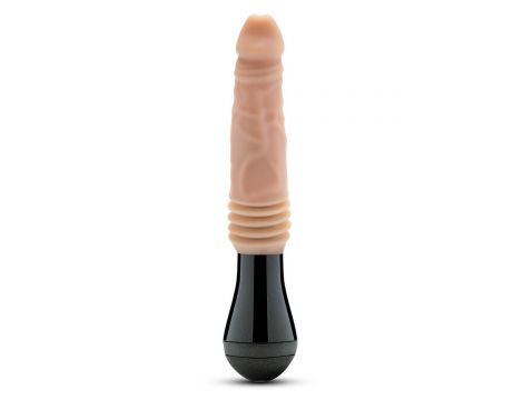 DR. SKIN SILICONE DR. KNIGHT THRUSTING GYRATING VIBRATING DILDO BEIGE - 4