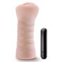 Masturbator wibrujący Destini beżowy 13 cm - 4