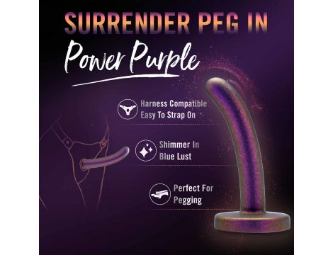 Dildo silikonowe Temptasia Surrender Peg Beginner fioletowe 12 cm - 6