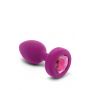 B-VIBE VIBRATING JEWEL PLUG S/M FUCHSIA - 2