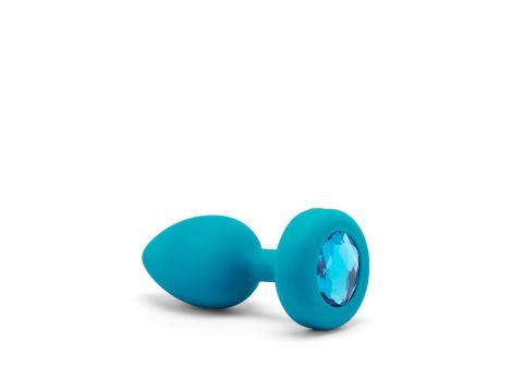 B-VIBE VIBRATING JEWEL PLUG S/M TEAL - 4