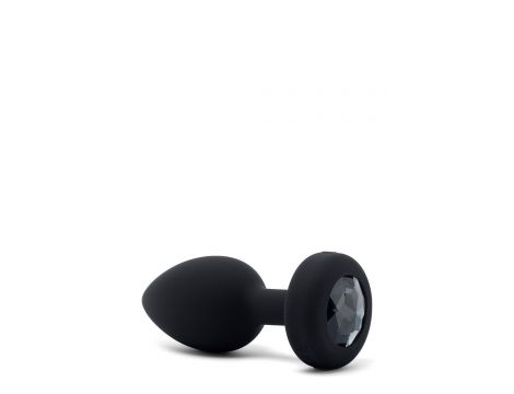 B-VIBE VIBRATING JEWEL PLUG M/L BLACK - 2