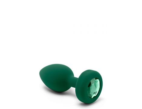 B-VIBE VIBRATING JEWEL PLUG M/L EMERALD GREEN - 4