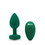 B-VIBE VIBRATING JEWEL PLUG M/L EMERALD GREEN - 2