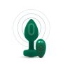 B-VIBE VIBRATING JEWEL PLUG M/L EMERALD GREEN - 3