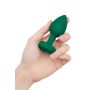 B-VIBE VIBRATING JEWEL PLUG M/L EMERALD GREEN - 4