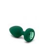 B-VIBE VIBRATING JEWEL PLUG M/L EMERALD GREEN - 5