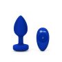 B-VIBE VIBRATING JEWEL PLUG L/XL NAVY - 2