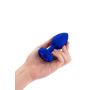 B-VIBE VIBRATING JEWEL PLUG L/XL NAVY - 3