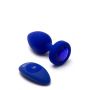 B-VIBE VIBRATING JEWEL PLUG L/XL NAVY - 4