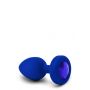 B-VIBE VIBRATING JEWEL PLUG L/XL NAVY - 5