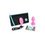 VIBRATING HEART SHAPE JEWEL PLUG SM PINK - 5