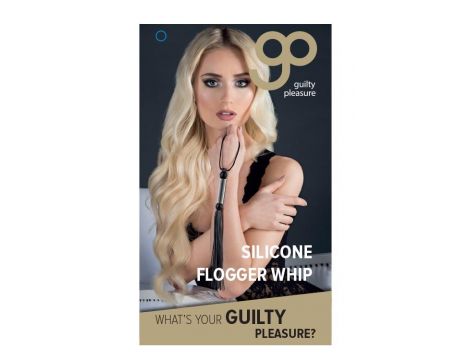 Flogger silikonowy Guilty Pleasure BDSM czarny - 3