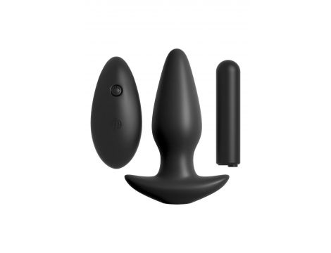 ANAL FANTASY COLLECTION COLLECTION REMOTE CONTROL SILICONE PLUG BLACK - 2