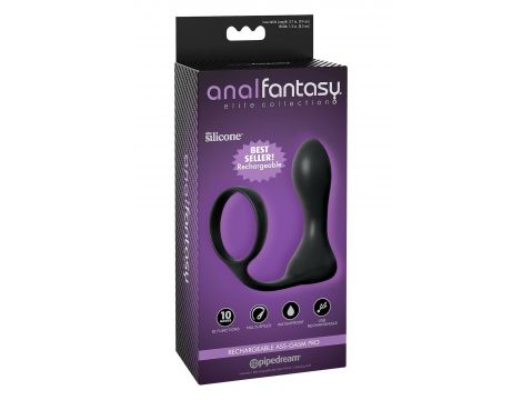 ANAL FANTASY ELITE RECHARGEABLE ASS-GASM PRO BLACK - 2