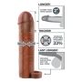 FANTASY X-TENSIONS PERFECT 2 INCH EXTENSION WITH BALL STRAP BROWN - 3