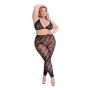 ALL ABOUT LEAF BRA SET BLACK, PLUS SIZE - 2