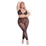 ALL ABOUT LEAF BRA SET BLACK, PLUS SIZE - 5