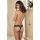 CROTCHLESS LACE V-THONG BLACK, S/M