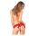 CROTCHLESS LACE BOW-BACK PANTY RED, S/M