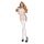 BOMBSHELL BOUDOIR V WIRE CORSET AND G SET WHITE, L