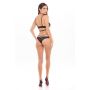 DARE ME 2PC BRA AND PANTY SET BLACK, S/M - 4