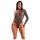 BADDIE GLITTER MESH BODYSUIT WITH SNAP CLOSURE, S/M