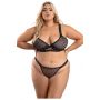 BARBED WIRE FISHNET BRALETTE, LONG SLEEVE SHRUG & PANTY, Q/S - 3