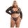 BARBED WIRE FISHNET BRALETTE, LONG SLEEVE SHRUG & PANTY, Q/S