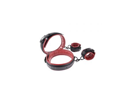 SPORTSHEETS SAFFRON THIGH AND WRIST CUF SET - 3