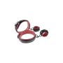 SPORTSHEETS SAFFRON THIGH AND WRIST CUF SET - 4