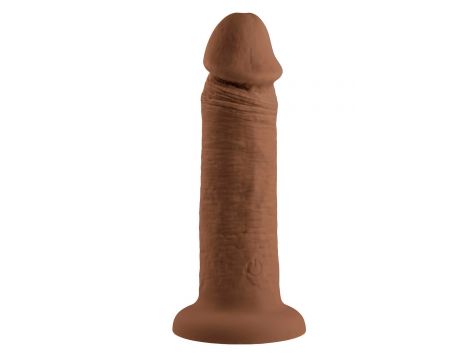 EVOLVED 6INCH VIBRATING DONG, DARK FLESH