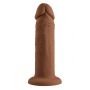 EVOLVED 6INCH VIBRATING DONG, DARK FLESH - 5