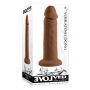 EVOLVED 6INCH VIBRATING DONG, DARK FLESH - 6