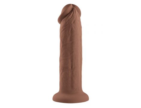 EVOLVED 7INCH GIRTHY VIBRATING DONG, DARK FLESH - 2