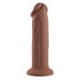 EVOLVED 7INCH GIRTHY VIBRATING DONG, DARK FLESH - 3