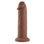 EVOLVED 7INCH GIRTHY VIBRATING DONG, DARK FLESH - 2