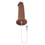EVOLVED 7INCH GIRTHY VIBRATING DONG, DARK FLESH - 4