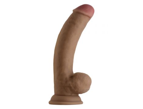 SHAFT MODEL C 8.5 INCH LIQUID SILICONE DONG WITH BALLS OAK - 3